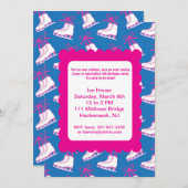 Invitation de la fête d'hiver sur le patinage sur  (Devant / Derrière)