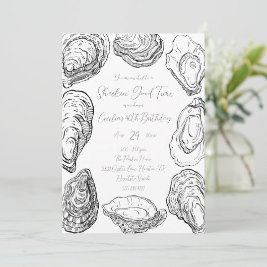 Invitation de la fête d'huîtres (Debout devant)
