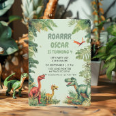 Invitation de la fête Dino Roaring Good Time