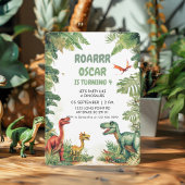 Invitation de la fête Dino Roaring Good Time