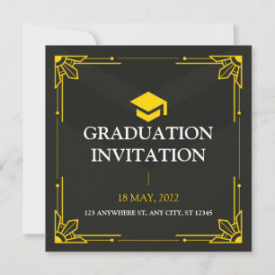 Invitation de la fête d'obtention du diplôme