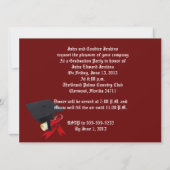 Invitation de la fête d'obtention du diplôme (Dos)