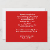 Invitation de la fête d'obtention du diplôme (Dos)