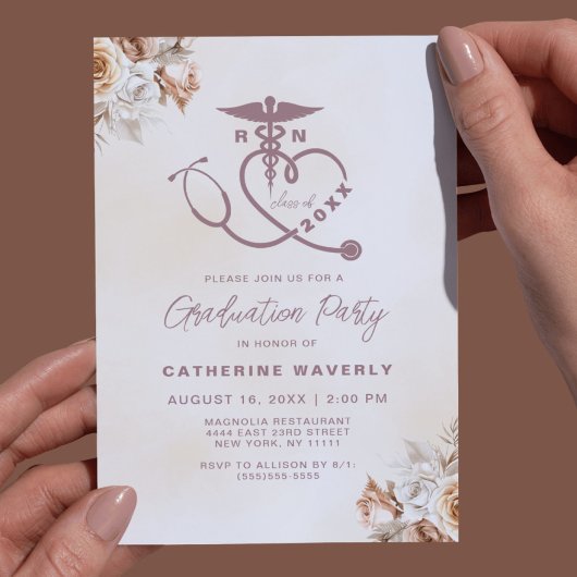 Invitation de la fête d'obtention du diplôme de l'