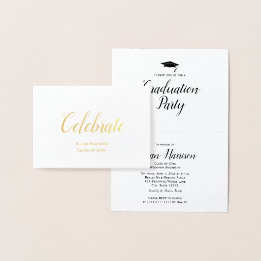 Invitation de la fête d'obtention du diplôme perso (Affichage)