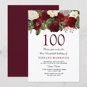 Invitation de la fête du 100e anniversaire de la R