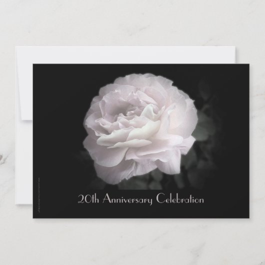 Invitation de la fête du 20e anniversaire rose pâl (Devant)