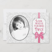 Invitation de la fête du 2e anniversaire -Bows & P (Devant)