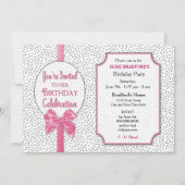 Invitation de la fête du 2e anniversaire -Bows & P (Dos)