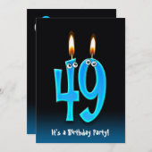 invitation de la fête du 49e anniversaire (Devant / Derrière)