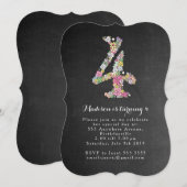 Invitation de la fête du 4e anniversaire des Fille (Devant / Derrière)