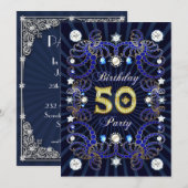 invitation de la fête du 50e anniversaire avec des (Devant / Derrière)