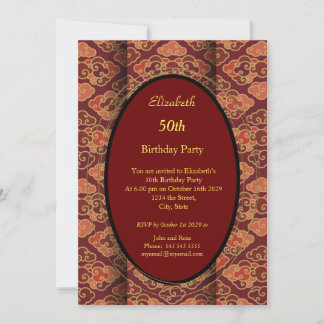 Invitation de la fête du 50e anniversaire de la Bo