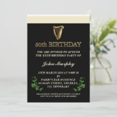 Invitation de la fête du 50e anniversaire irlandai (Debout devant)