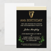 Invitation de la fête du 50e anniversaire irlandai (Devant / Derrière)