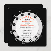 Invitation de la fête du 50e anniversaire Surprise (Devant / Derrière)