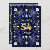 invitation de la fête du 54e anniversaire avec des (Devant / Derrière)