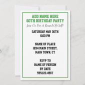 Invitation de la fête du 60e anniversaire de Par-T (Dos)