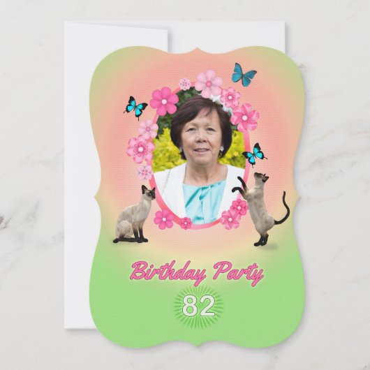 Invitation de la fête du 82e anniversaire (Devant)