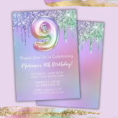 Invitation de la fête du 9e anniversaire Parties s