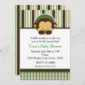 Invitation de la fête du Baby shower de la Mod Pop (Devant / Derrière)