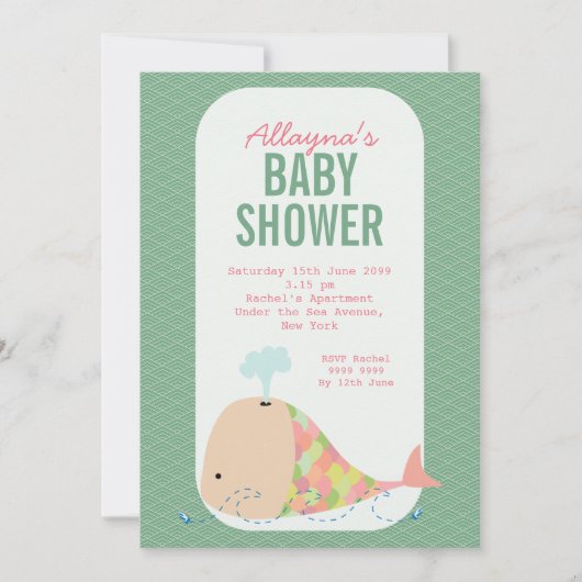 Invitation de la Fête du Baby shower moderne balei (Devant)