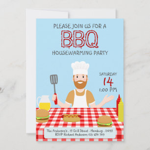 Invitation de la fête du barbecue sur le réchauffe