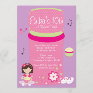 Invitation de la fête du bois d'oeuvre pour filles