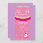 Invitation de la fête du bois d'oeuvre pour filles (Devant / Derrière)