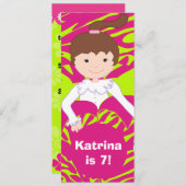 Invitation de la fête du bois vert et rose (Devant / Derrière)