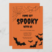 Invitation de la fête du bureau Éffrayant d'Hallow (Devant / Derrière)