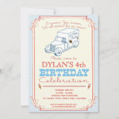 Invitation de la fête du camion de crème glacée (Devant)