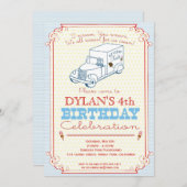 Invitation de la fête du camion de crème glacée (Devant / Derrière)