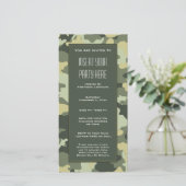 Invitation de la fête du camouflage militaire vert (Debout devant)