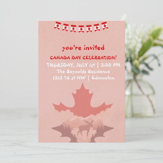 Invitation de la fête du Canada (Debout devant)