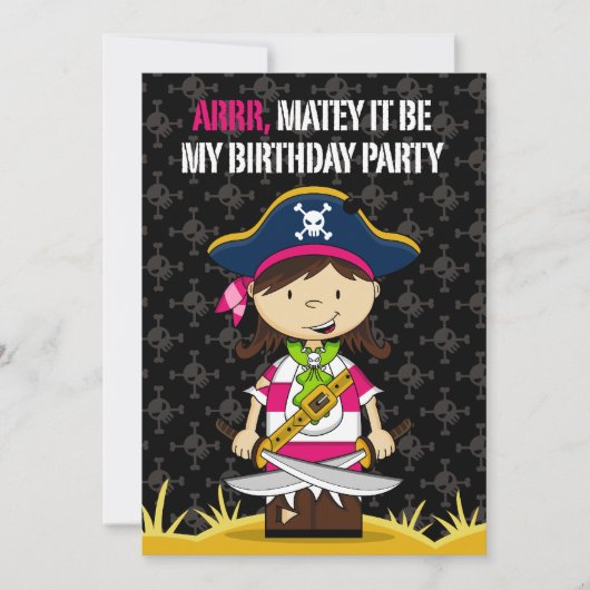 Invitation de la Fête du Capitaine Pirate (Devant)