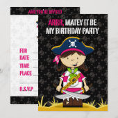 Invitation de la Fête du Capitaine Pirate (Devant / Derrière)