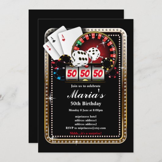 Invitation de la fête du casino, Poker (Devant / Derrière)