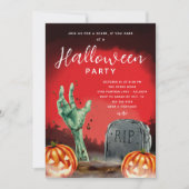 Invitation de la fête du cimetière zombie d'Hallow (Devant)