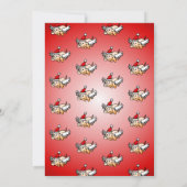 Invitation de la fête du cochon de Noël volant (Dos)