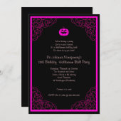 Invitation de la fête du costume de bal d'Hallowee (Devant / Derrière)