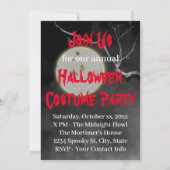 Invitation de la fête du costume d'Halloween avec  (Dos)