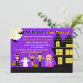 Invitation de la fête du costume d'Halloween Kids (Debout devant)