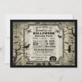 Invitation de la fête du costume d'Halloween Silho (Devant)