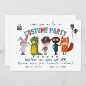 Invitation de la fête du costume pour enfants (Devant / Derrière)