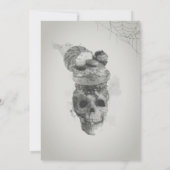 Invitation de la fête du crâne d'Halloween (Dos)