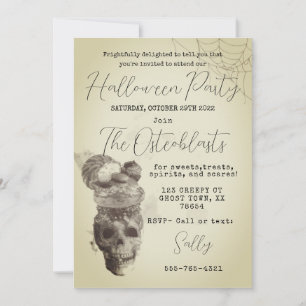 Invitation de la fête du crâne d'Halloween
