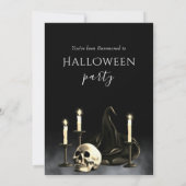 Invitation de la fête du crâne gothique d'Hallowee (Dos)