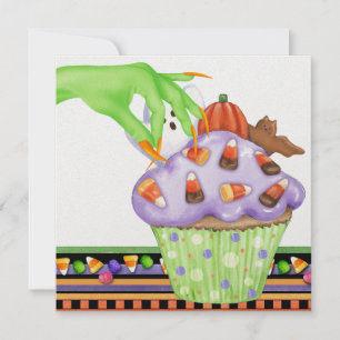 Invitation de la fête du Cupcake d'Halloween par S