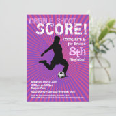 Invitation de la Fête du Football - Fille, rose et (Debout devant)